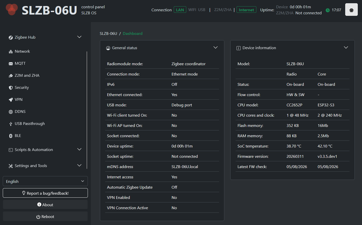 Webinterface